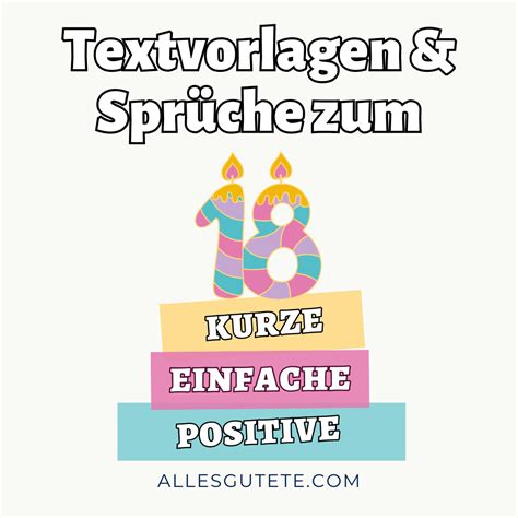 sprüche zum 18 geburtstag kurz